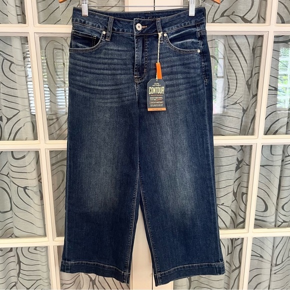JAG 6/28 NWT High Rise Wide Leg Crop Capri Jeans - Picture 1 of 11